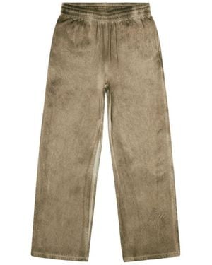 DIESEL Wrinkled-Effect Track Trousers - Natural
