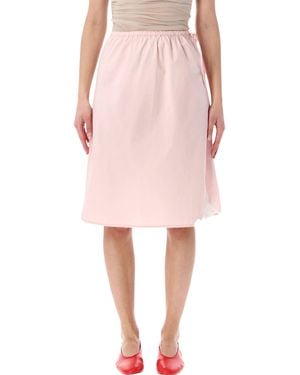Soeur Houna Embroidered Midi Skirt - Pink