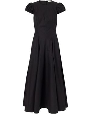 Doen Cotton-Poplin Midi Dress - Black