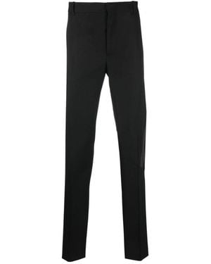 McQueen Straight-Leg Tailored Trousers - Black