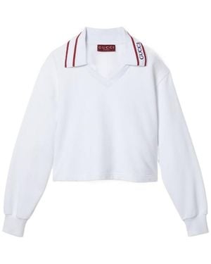 Gucci Knitted Sweatshirt With Embroidery - White