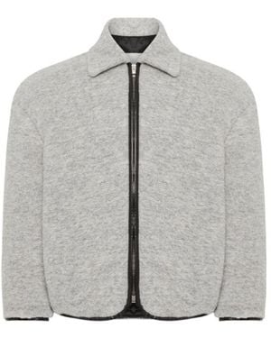 JW Anderson Jw Anderson Zip-Up Fleece Jacket - Grey