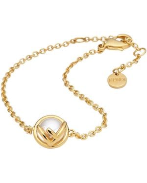 Fendi Coloured Metal Bracelet - White