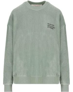 Golden Goose Logo-Print Cotton Sweatshirt - Green