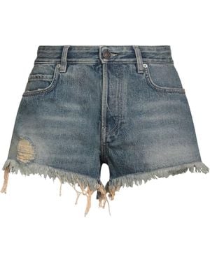 Balenciaga Dark Denim Shorts - Blue