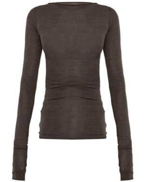 Rick Owens Fitted Long Sleeve Top - Brown