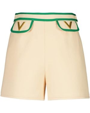 Valentino Logo Plaque Shorts - Green