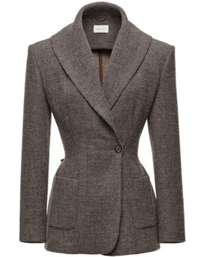 Magda Butrym Shawl-Collar Tailored Blazer - Gray
