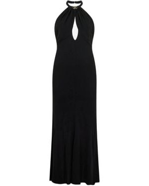 Roberto Cavalli Halterneck Cutout Dress - Black