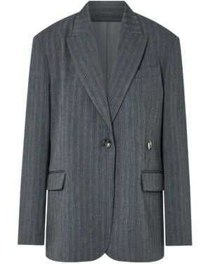Liu Jo Blazer With Jewel Button - Gray