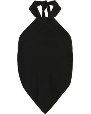Rabanne Rabanne Halterneck Sleeveless Top - Black