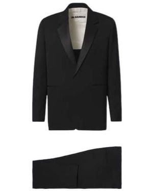 Jil Sander Satin-Trimmed Wool Blazer - Black