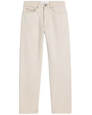Ami Paris Logo Patch Jeans - Natural