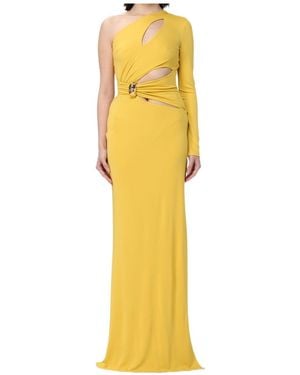 Elisabetta Franchi Cut-Out Maxi Dress - Yellow