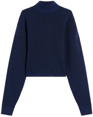 Sportmax Jersey De Jacquard 3D - Blue