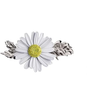 Dior Charms Daisy Brooch - White