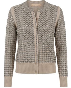 Ermanno Scervino Long-Sleeved Knitted Sweater - Gray