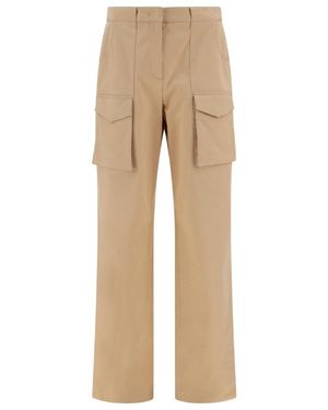 Ermanno Scervino High-Waist Straight-Leg Cargo Pants - Natural