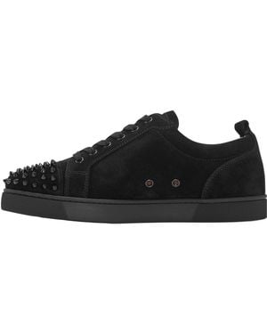 Christian Louboutin Suede Studded Trainers - Black