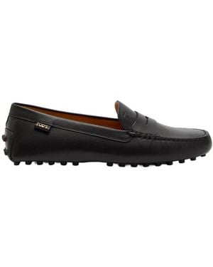 Tod's Gommino Leather Loafers - Black