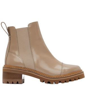 【関税込み】See by Chloe タン Mallory チェルシーブーツ NIB See by Chloe Mallory Leather Chelsea Boot - Dark Beige