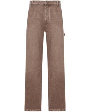 Bottega Veneta Washed Denim Trousers - Brown