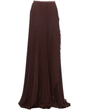 Valentino Pleated Skirt - Brown