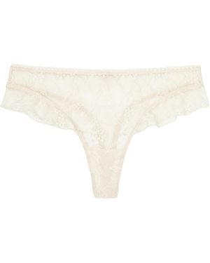 Eres Embroidered Mesh Briefs - Natural