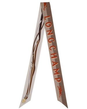 Longchamp A Toute Allure Patterned Silk Scarf - Natural