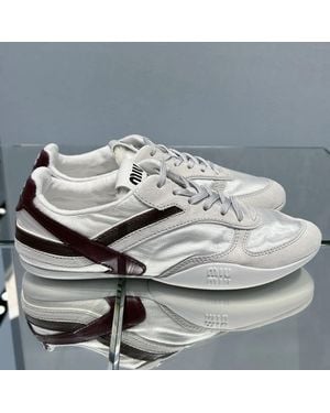 Miu Miu Round Toe Sneakers - Metallic