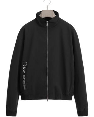 Dior Homme Montaigne Embroidery Zipped Shirt - Black