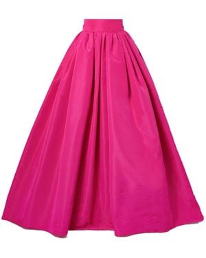 Carolina Herrera Pleated Midi Skirt - Pink