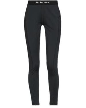 Balenciaga Solid Color Stretch Casual Pants - Black