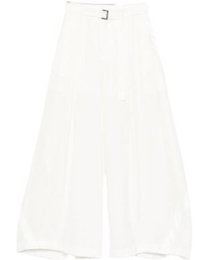 Sacai Pleated Oversized Trousers - White