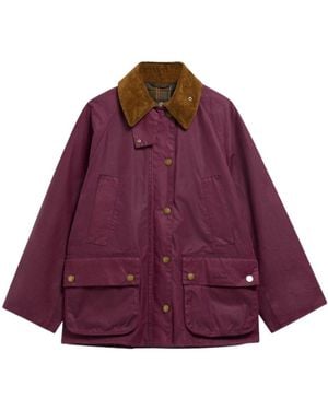 Barbour Bedale Waxed Jacket - Purple