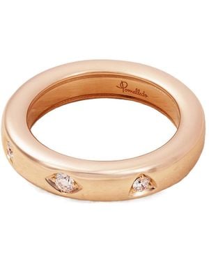 Pomellato 18K Rose Diamond Ring - Pink