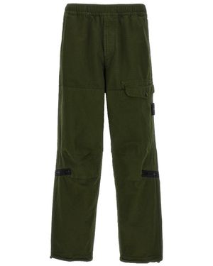 Stone Island Elasticated Waist Loose Fit Trousers - Green