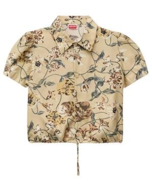 KENZO Wildflower' Puffy Sleeves Blouse - White