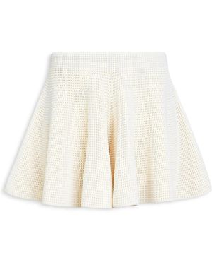 Alaïa Mid Rise Shorts - White
