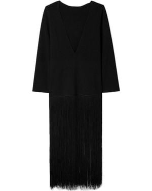 KHAITE Paley V-Back Maxi Dress - Black