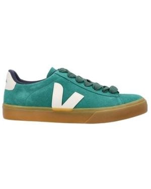 Veja Campo Bold Lace-Up Trainers - Green