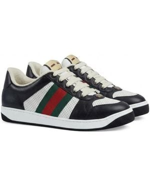 Gucci Screener Laced Low-Top Trainers - Black