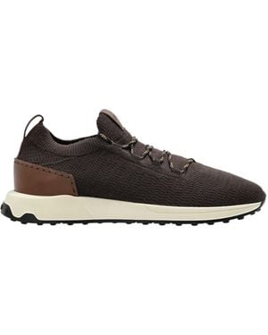 Tod's Knit Panel Sneakers - Black