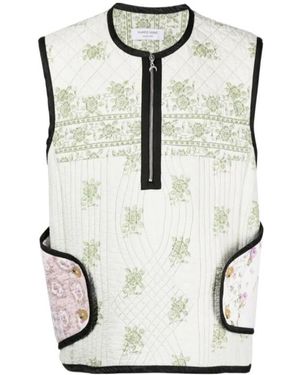Marine Serre Boutis Floral-Print Armour Gilet - White