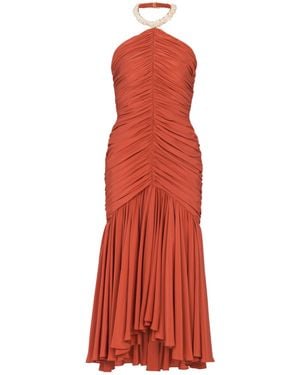 Balmain Crepe Shell Dress - Red