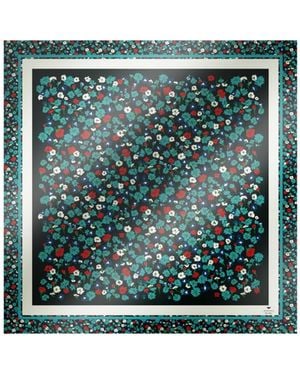 Max Mara Printed Silk Twill Scarf - Green