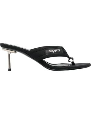 Coperni Open-Toed Logo Muller Shoes - Black