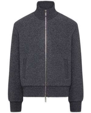 Thom Browne Zip-Up Knitted Cardigan - Gray