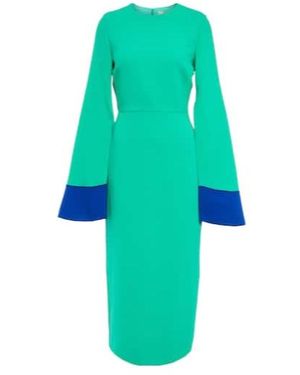 ROKSANDA Wool Midi Dress - Blue