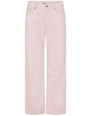 Ganni Jeans With Belt Loops - Pink